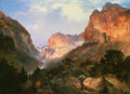 Thomas Moran painting of the Golden Gate canyon and trestle road, Yellowstone, 1893