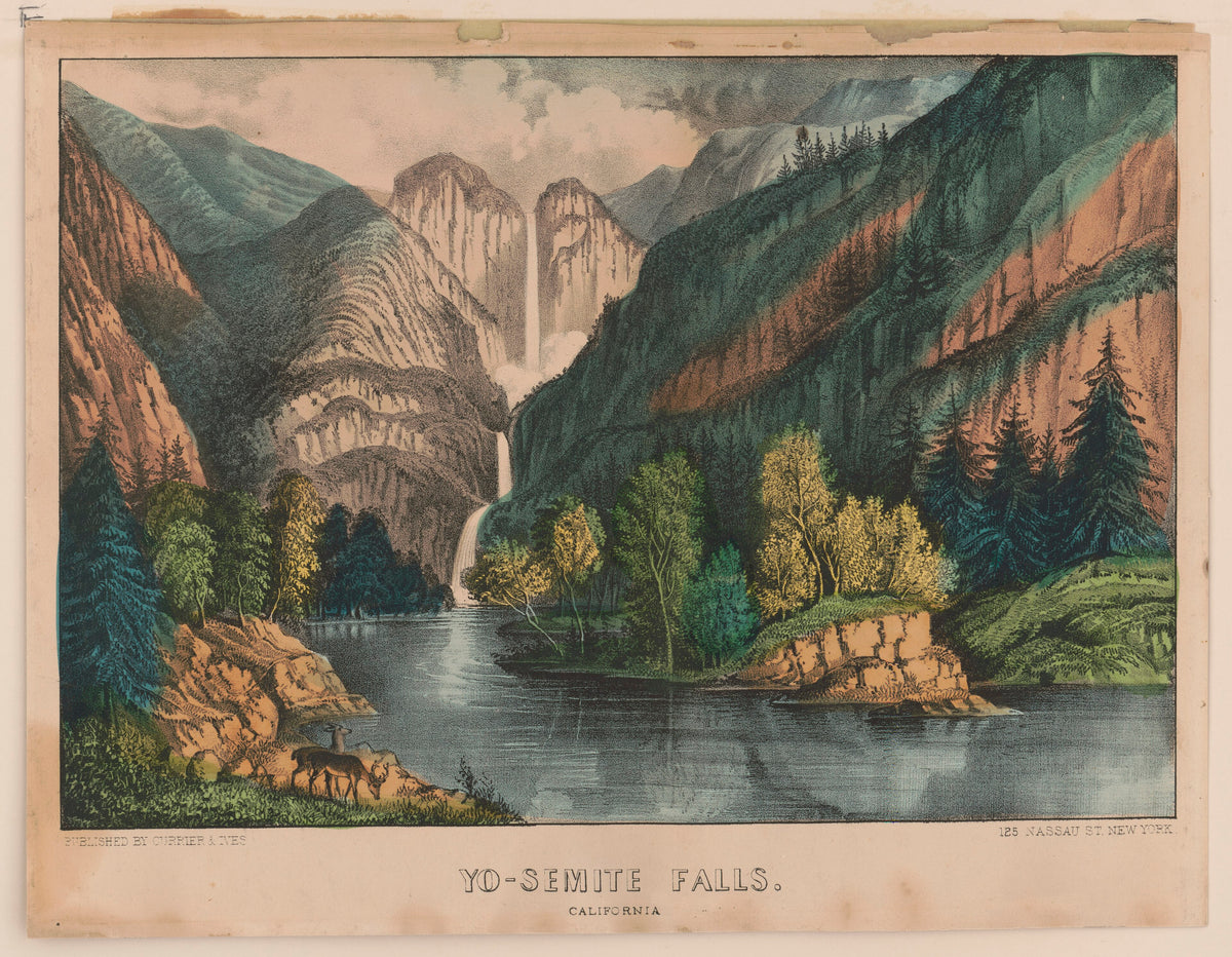 Yo-Semite Falls, California, 19th-century print
