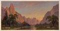 Yosemite Valley Looking West, Prang chromolithograph after John Ross Key
