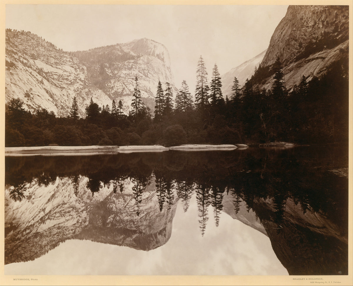Eadweard Muybridge photograph of Mirror Lake, Valley of the Yosemite, 1872