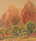 Gunnar Widforss painting of The Patriarchs, Zion National Park