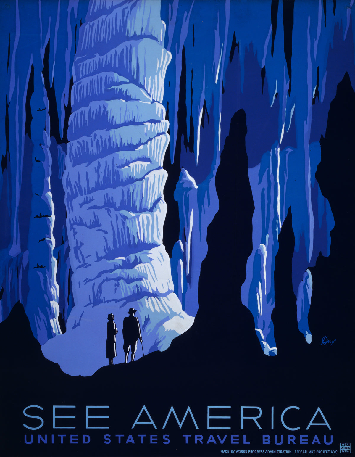 See America, Carlsbad Caverns explorers poster