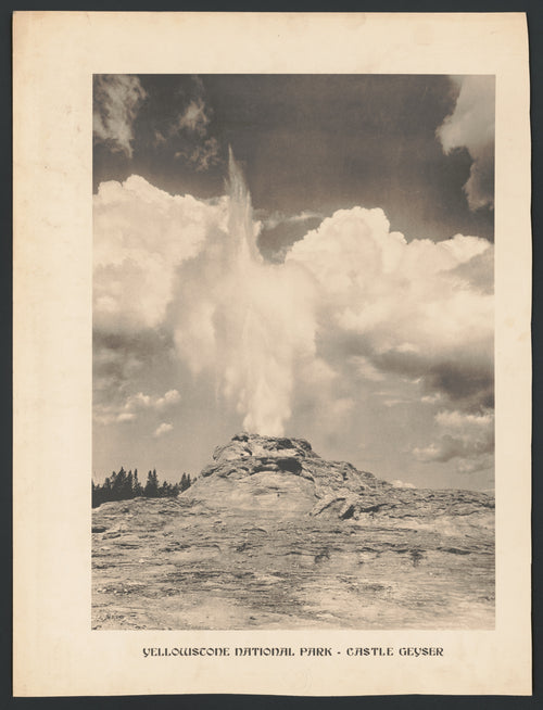 Castle Geyser cone, Yellowstone, early photograph
