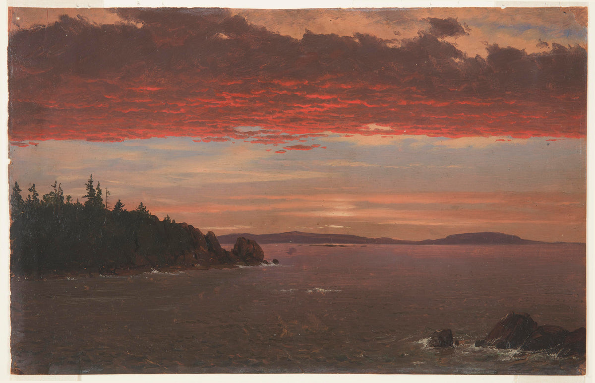 Schoodic Peninsula from Mount Desert at Sunrise (Frederic Church, 1850–51)