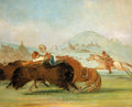 Batiste and I Running Buffalo (George Catlin, 1832–33)