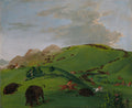 Buffalo Chase, Mouth of the Yellowstone (George Catlin, 1832–33)
