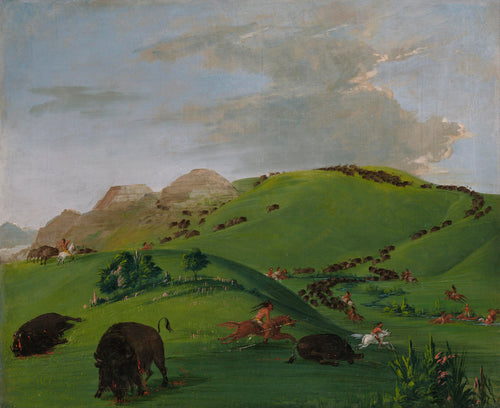 Buffalo Chase, Mouth of the Yellowstone (George Catlin, 1832–33)