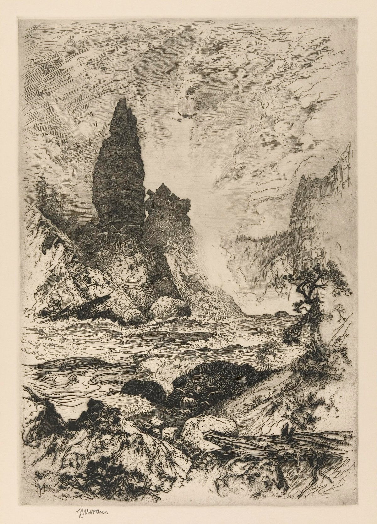 Lower Falls, Yellowstone (Thomas Moran, 1880)