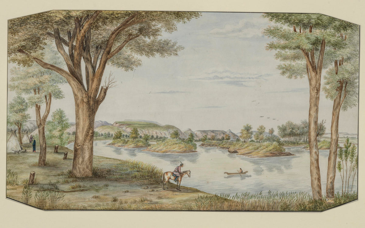The Yellowstone River near Fort Keogh (Hermann Stieffel, c.1877)