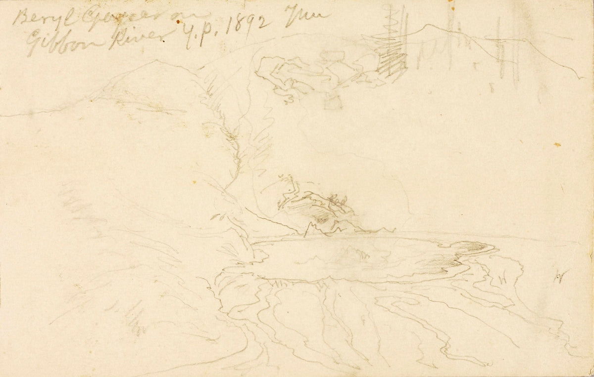Beryl Geyser on the Gibbon River (Thomas Moran, 1892)