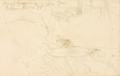 Beryl Geyser on the Gibbon River (Thomas Moran, 1892)