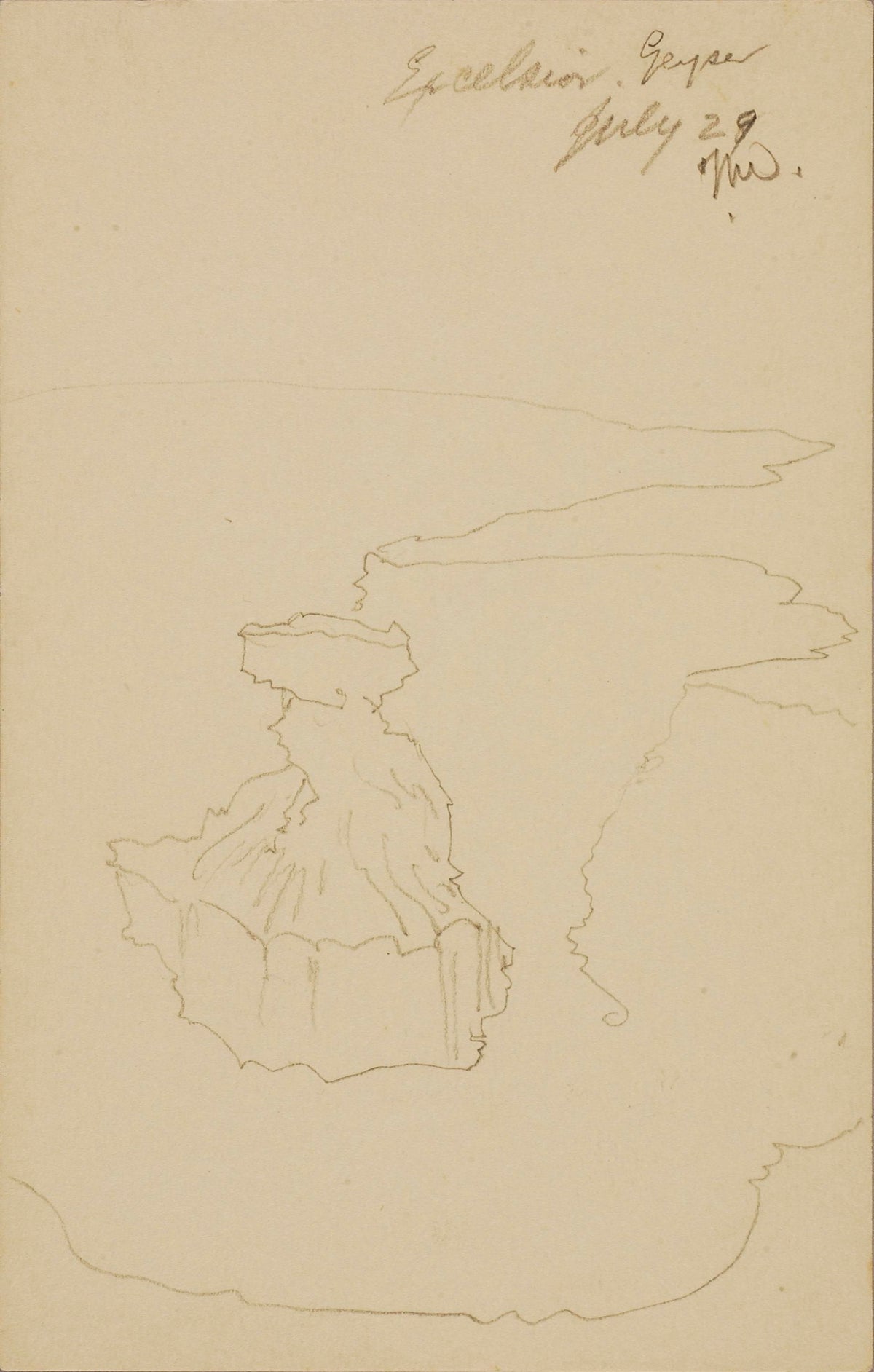 Excelsior Geyser Sketch (Thomas Moran, 1892)