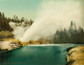 Riverside Geyser, Yellowstone (Photochrom, 1905)