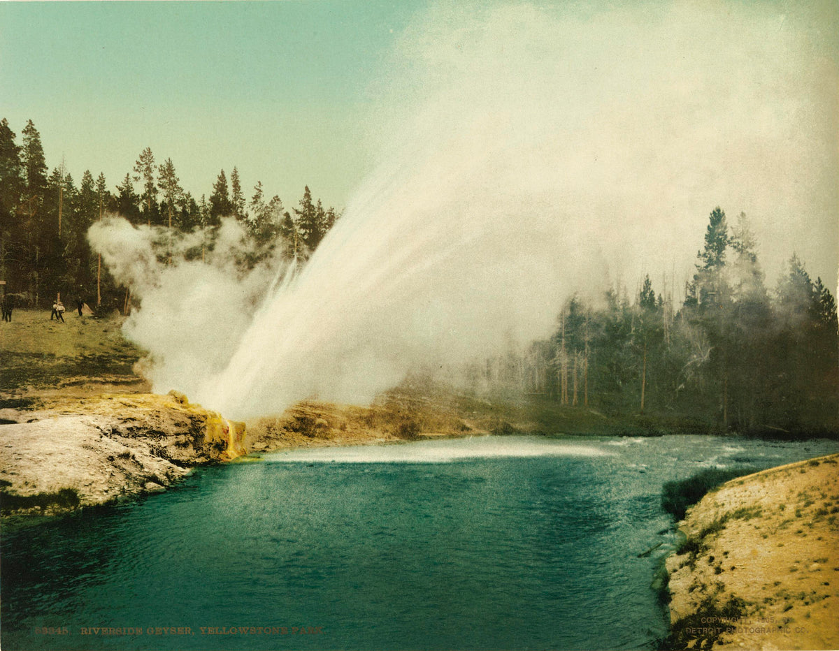 Riverside Geyser, Yellowstone (Photochrom, 1905)