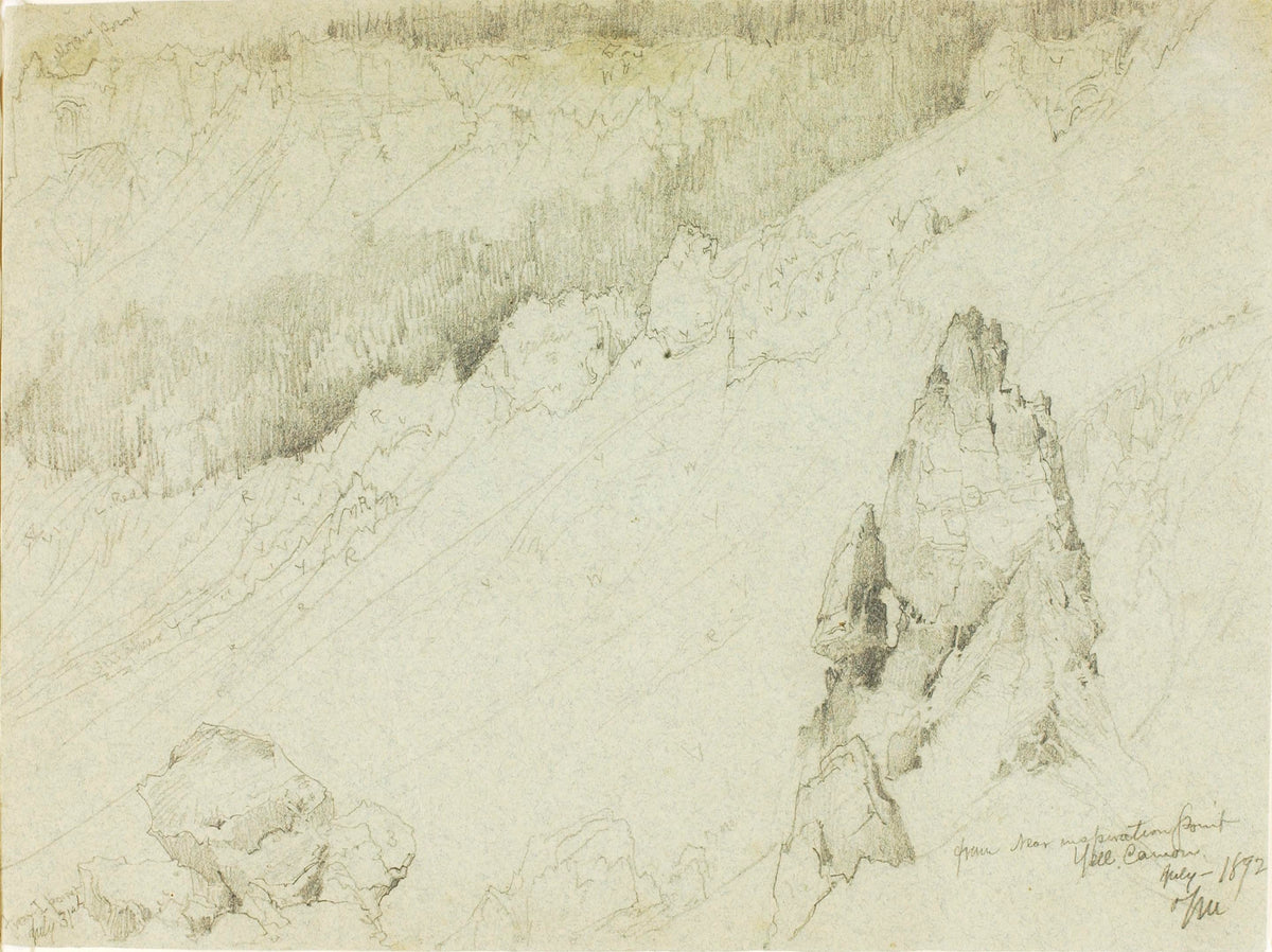 From near Inspiration Point, Yellowstone Canyon (Thomas Moran, 1892)