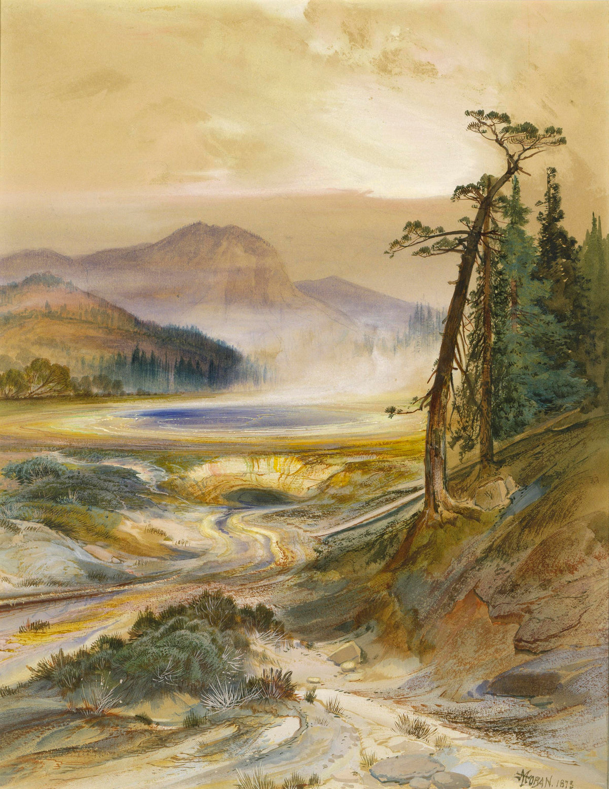 Excelsior Geyser, Yellowstone Park (Thomas Moran, 1873)