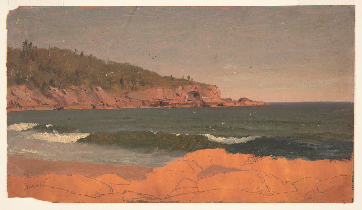 Great Head from Sand Beach, Mount Desert (Frederic Church, c.1850)
