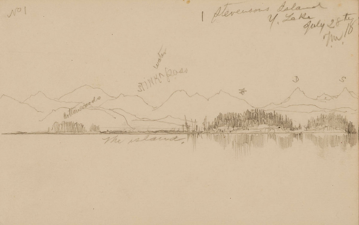 Stevenson's Island, Yellowstone Lake (Thomas Moran, 1892)