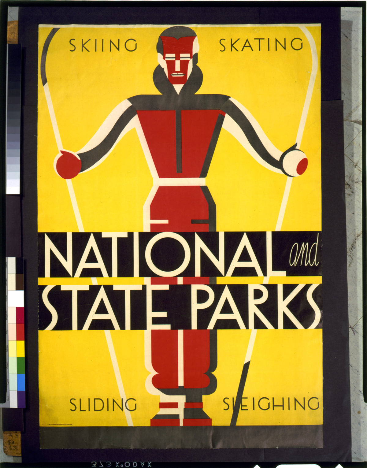 National and State Parks: Skiing, Skating, Sliding, Sleighing, Dorothy Waugh poster