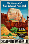 Zion, Bryce and Grand Canyon National Parks travel poster