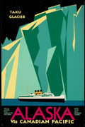 Alaska: Taku Glacier, Canadian Pacific travel poster